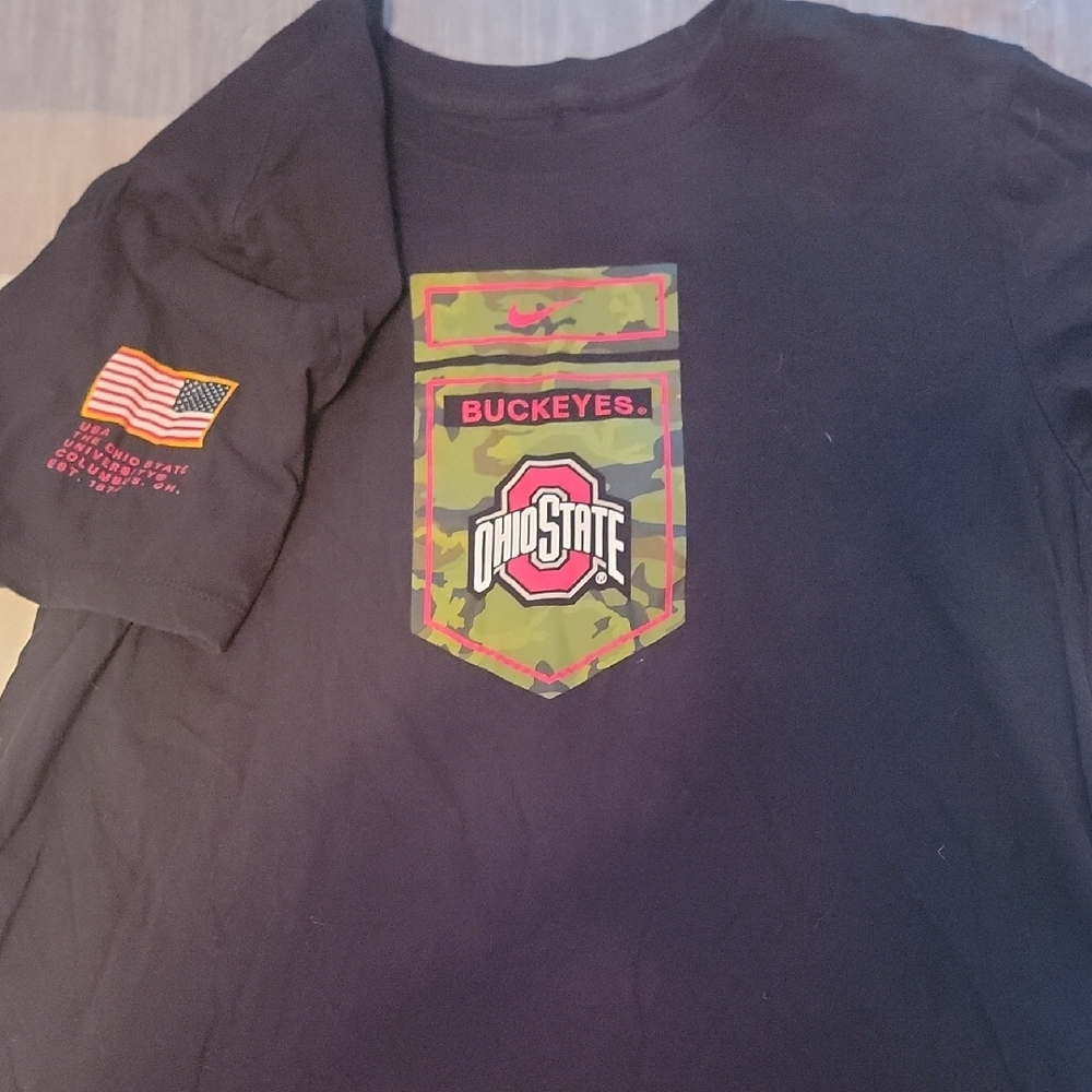 Nike Black Ohio State Tee with Camo Pocket